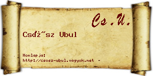 Csősz Ubul névjegykártya